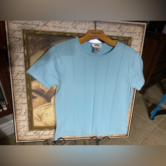 Talbots Blue Shirt and Sweater Set - Size Large - Picture 4 of 7